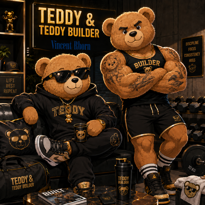 Vincent Rborn Erkek Pamuklu Esnek 6'lı Paket Boxer Teddy & Teddy Builder