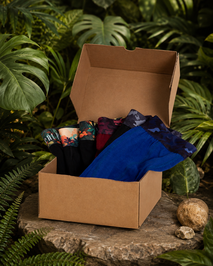 Vincent Rborn Erkek Pamuklu Esnek 6'lı Paket Boxer Tropicverse & Camouflage